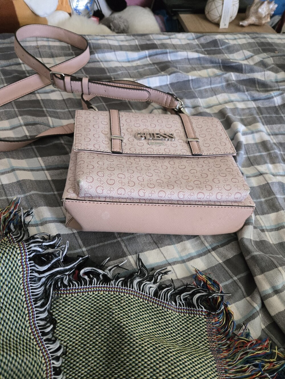 Guess Pink Signature Crossbody Bag